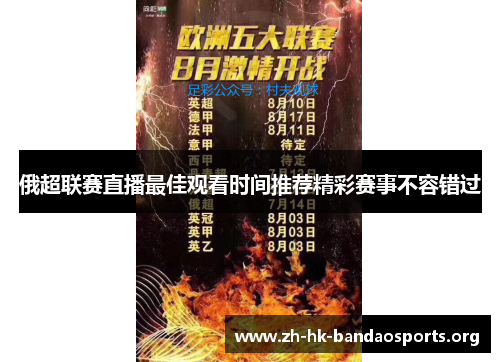 俄超联赛直播最佳观看时间推荐精彩赛事不容错过 俄超联赛直播最佳观看时间推荐精彩赛事不容错过
