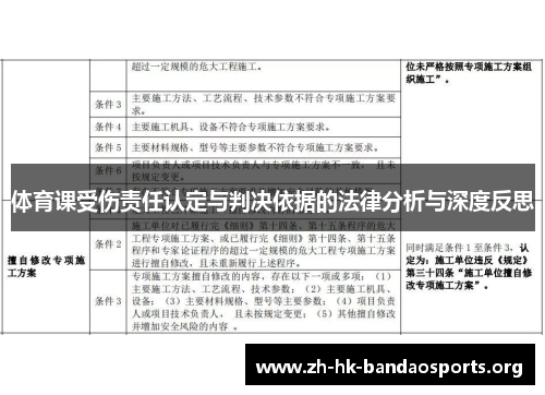 体育课受伤责任认定与判决依据的法律分析与深度反思 体育课受伤责任认定与判决依据的法律分析与深度反思