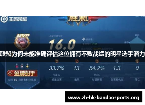 联盟为何未能准确评估这位拥有不败战绩的明星选手潜力 联盟为何未能准确评估这位拥有不败战绩的明星选手潜力